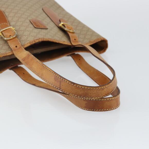 CELINE Macadam Canvas Tote Bag Pvc Beige Gold - Picture 7 of 13